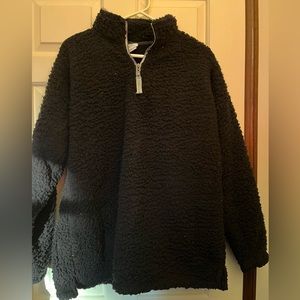 J . America black fuzzy sweater